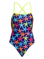 Funkita STP Starry Night Kadın Antrenman Mayosu – Çift Çapraz Sırt, Klor Dirençli, Ekolojik Tasarım
