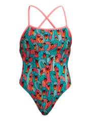 Funkita STP Swan See Swan Kadın Antrenman Mayosu – Çift Çapraz Sırt, Klor Dirençli, Ekolojik Tasarım