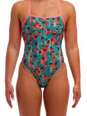 Funkita STP Swan See Swan Kadın Antrenman Mayosu – Çift Çapraz Sırt, Klor Dirençli, Ekolojik Tasarım