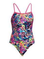 Funkita SS Lolly Leopard Kadın Antrenman Mayosu – C-Infinity Klor Dayanımlı