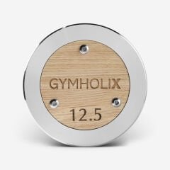 GYMHOLIX® Paslanmaz Çelik Ahşap Başlı Dambıl - Stainless Steel Dumbbell (Tek) (FGX1010)