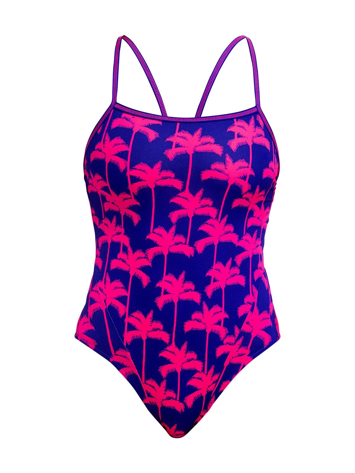 Funkita SS Pinky Palms Kadın Antrenman Mayosu – C-Infinity Klor Dayanımlı