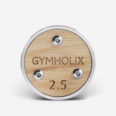 GYMHOLIX® Paslanmaz Çelik Ahşap Başlı Dambıl - Stainless Steel Dumbbell (Tek) (FGX1010) 2.5KG