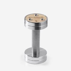GYMHOLIX® Paslanmaz Çelik Ahşap Başlı Dambıl - Stainless Steel Dumbbell (Tek) (FGX1010) 5KG