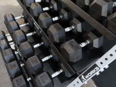 XWORKS 4 Katlı Dambıl Rafı - Kettlebell Dumbbell Depolama Ünitesi (FWX0025) KIRMIZI (RAL3000)