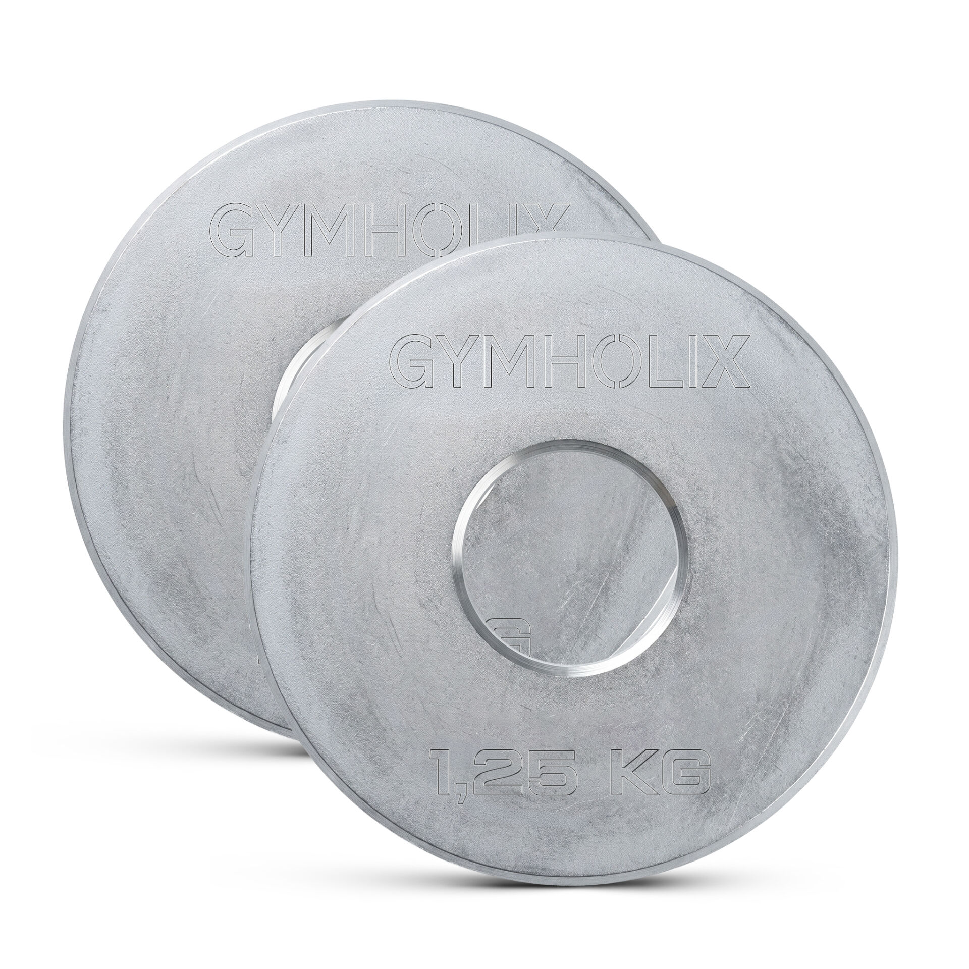 GYMHOLIX® EKO Mikro Metal Galvaniz Plaka | Powerlifting Çelik Ağırlık Plakası (Çift) (FGX7001) 1.25 KG Plaka Çift