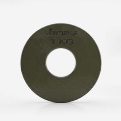 XWORKS Renkli Mikro Metal Plaka | Powerlifting Çelik Ağırlık Plakası (Çift) (FWX7001) 1KG