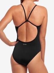 Funkita Swim Secure Still Black Kadın Antrenman Mayosu – Menstrüel Döngü Uyumlu & C-Infinity Klor Dayanımlı