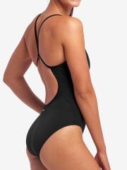 Funkita Swim Secure Still Black Kadın Antrenman Mayosu – Menstrüel Döngü Uyumlu & C-Infinity Klor Dayanımlı