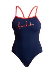 Funkita SS Ocean Fire Kadın Antrenman Mayosu – İnce Askı Tasarımı & C-Infinity Klor Dayanımlı
