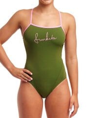 Funkita SS Glamo Camo Kadın Antrenman Mayosu –İnce Askı Tasarımı & C-Infinity Klor Dayanımlı