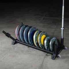 GYMHOLIX® Yatay Plaka & Bar Deposu Tekerlekli | Mobil Ağırlık Standı