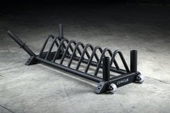 GYMHOLIX® Yatay Plaka & Bar Deposu Tekerlekli | Mobil Ağırlık Standı