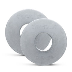 GYMHOLIX® EKO Mikro Metal Galvaniz Plaka | Powerlifting Çelik Ağırlık Plakası (Çift) (FGX7001) 0.5 KG Plaka Çift