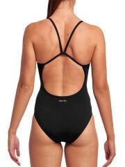 Funkita SS Still Black Kadın Antrenman Mayosu – İnce Askı Tasarımı & C-Infinity Klor Dayanımlı