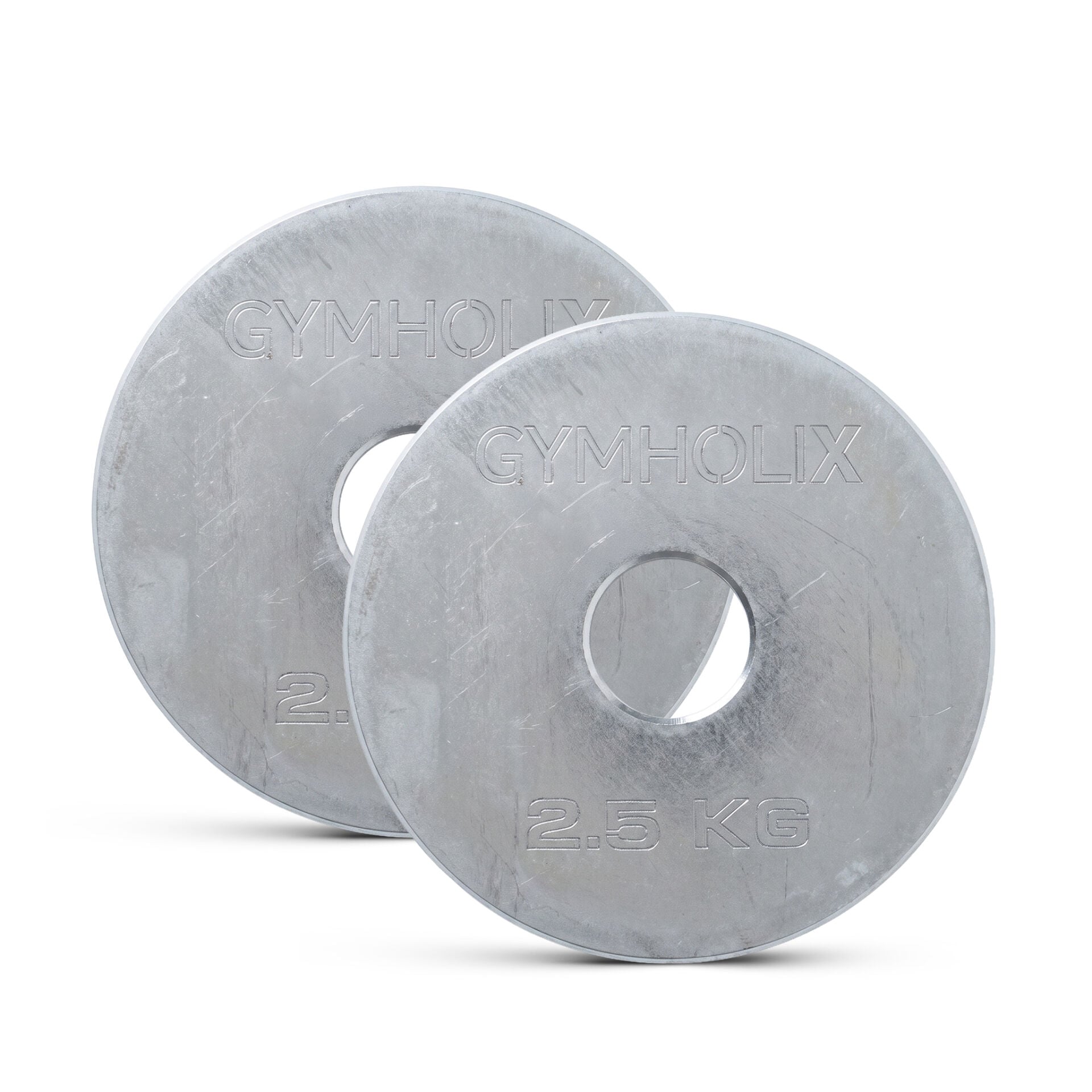 GYMHOLIX® EKO Mikro Metal Galvaniz Plaka | Powerlifting Çelik Ağırlık Plakası (Çift) (FGX7001) 2.5 KG Plaka Çift