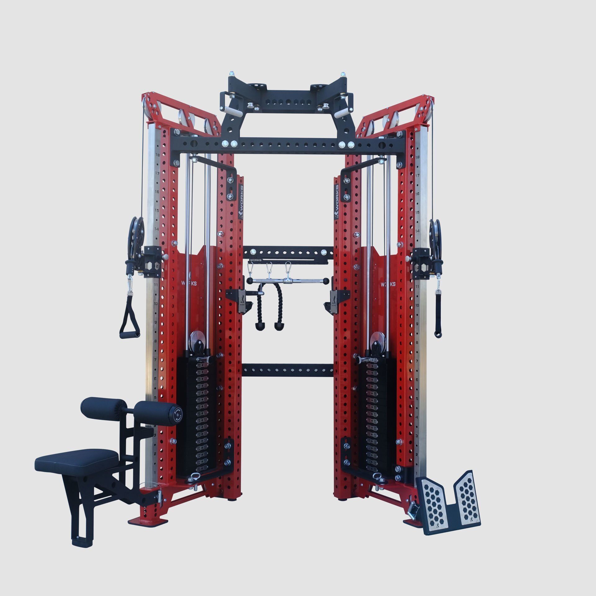 XWORKS Multi Rack Dual Adjustable Cable (Squat Bench) – MultiDAP (PLX0217) ASKERİ YEŞİL (RAL6003)