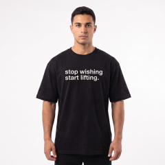 Gymholix Stop Wishing Start Lifting Unisex Siyah (TGX0003)