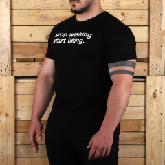 Gymholix Stop Wishing Start Lifting Unisex Siyah
