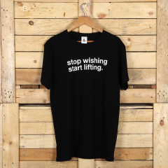 Gymholix Stop Wishing Start Lifting Unisex Siyah L
