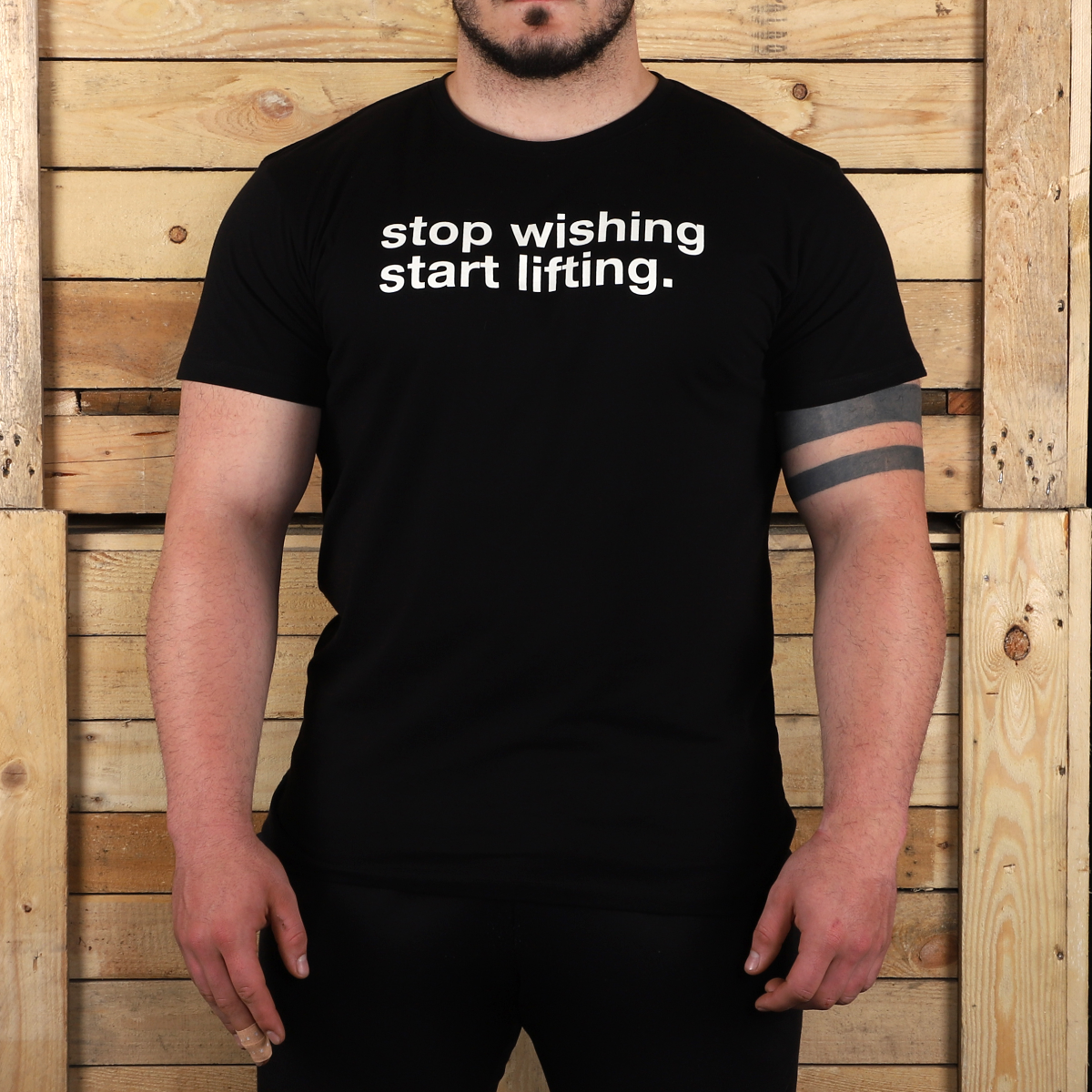 Gymholix Stop Wishing Start Lifting Unisex Siyah S