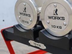 XWORKS Paslanmaz Çelik Dambıl - Stainless Steel Dumbbell (Tek) (FWX4010) 10KG (TEK)