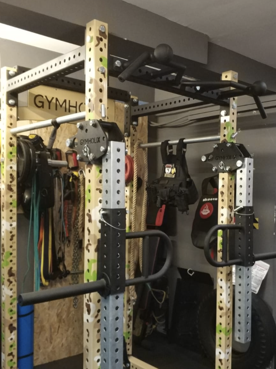 GYMHOLIX® PULLX Monster Pull-Up Bar – Çok Tutuşlu Barfiks Eklentisi (FGA0555) PULLX Monster + Profil Eklentisi