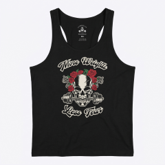GYMHOLIX® Skull Kadın Siyah – Kadın Atlet (Vest) (TGA1001)
