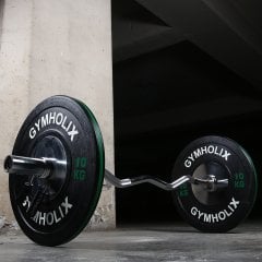 GYMHOLIX® EZ Olimpik Halter Curl Bar | Bilek Dostu Curl Bar