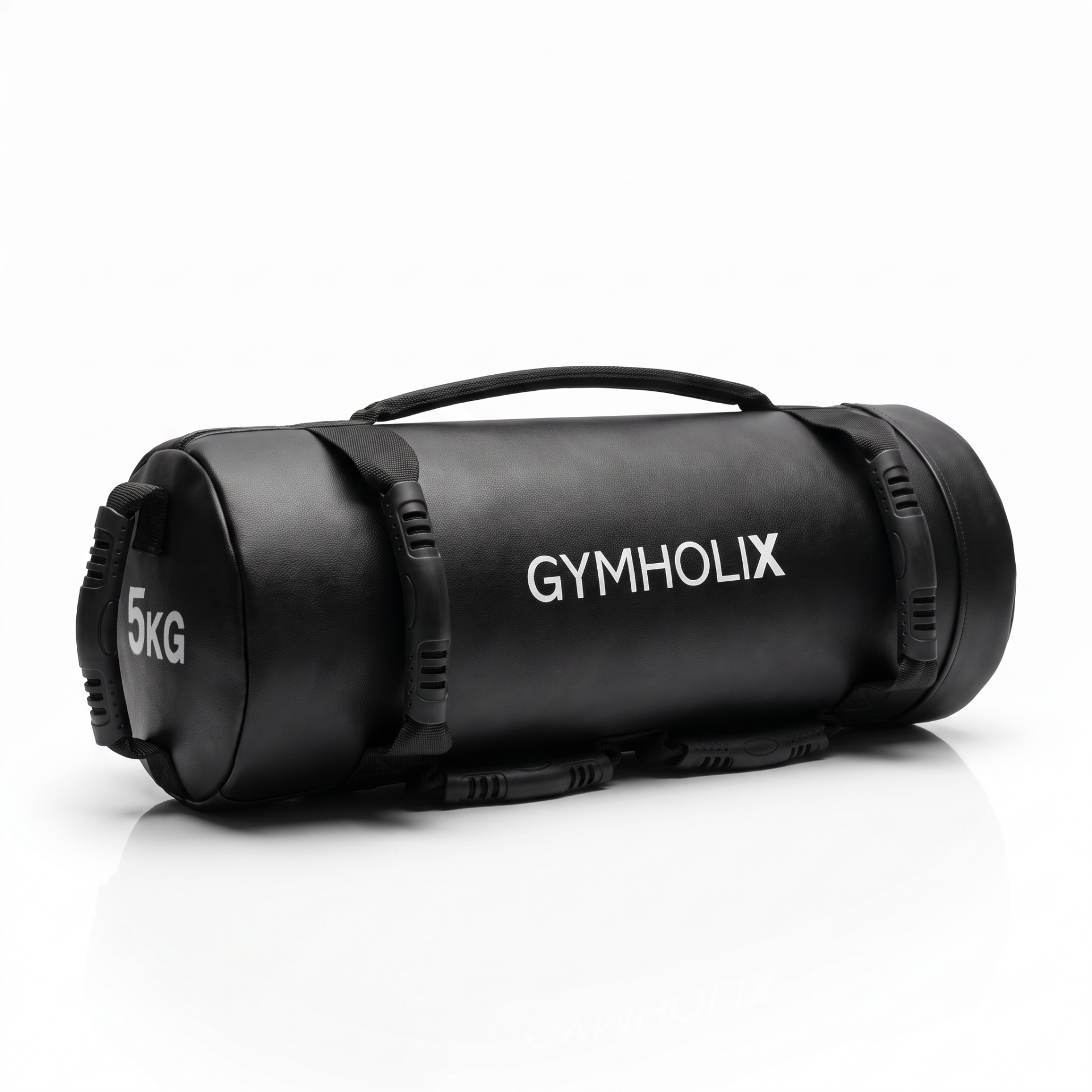 GYMHOLIX® 6 Kulplu Güç Çantası (Core Bag) (OGS3000) [5KG - 25KG] (5KG ARTIŞLA) - SİYAH