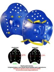 Bufors Yüzücü El Paleti, Hand Paddles Orta Boy, 3 Renk