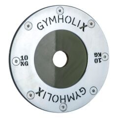 GYMHOLIX® Powerlifting Disc Plate V.2 – Metal Flanşlı Ağırlık Plakası (FGX2010) 10 KG Plaka Çift