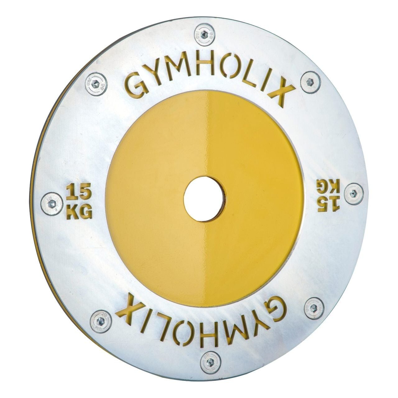GYMHOLIX® Powerlifting Disc Plate V.2 – Metal Flanşlı Ağırlık Plakası (FGX2010) 15 KG Plaka Çift