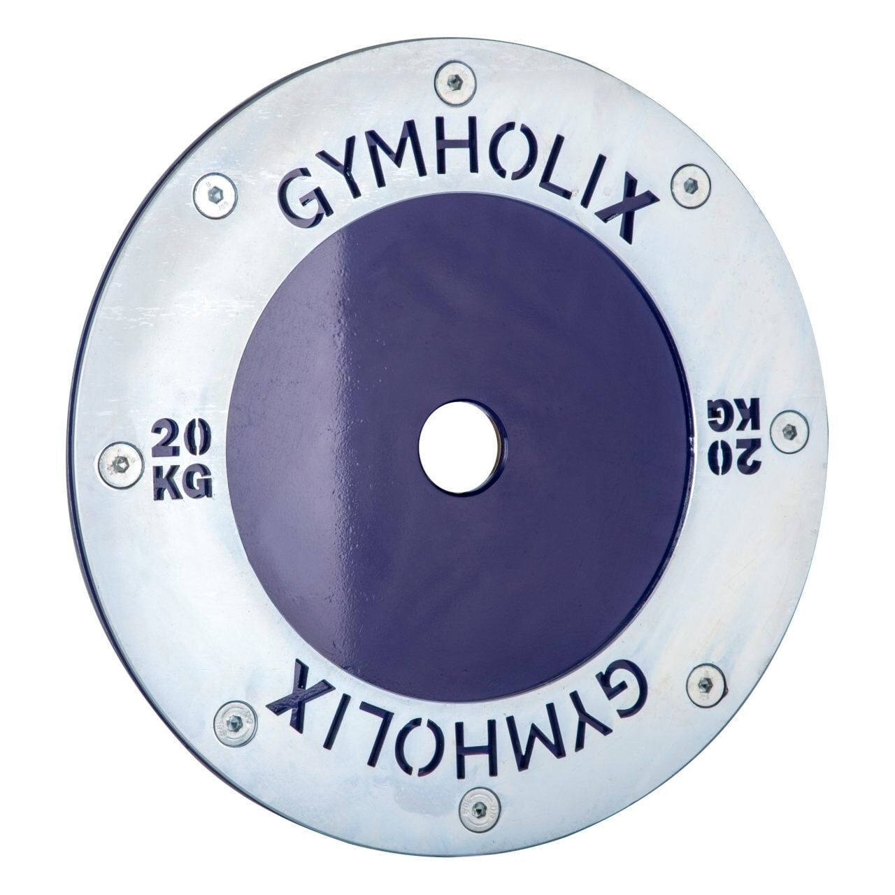 GYMHOLIX® Powerlifting Disc Plate V.2 – Metal Flanşlı Ağırlık Plakası (FGX2010) 20 KG Plaka Çift