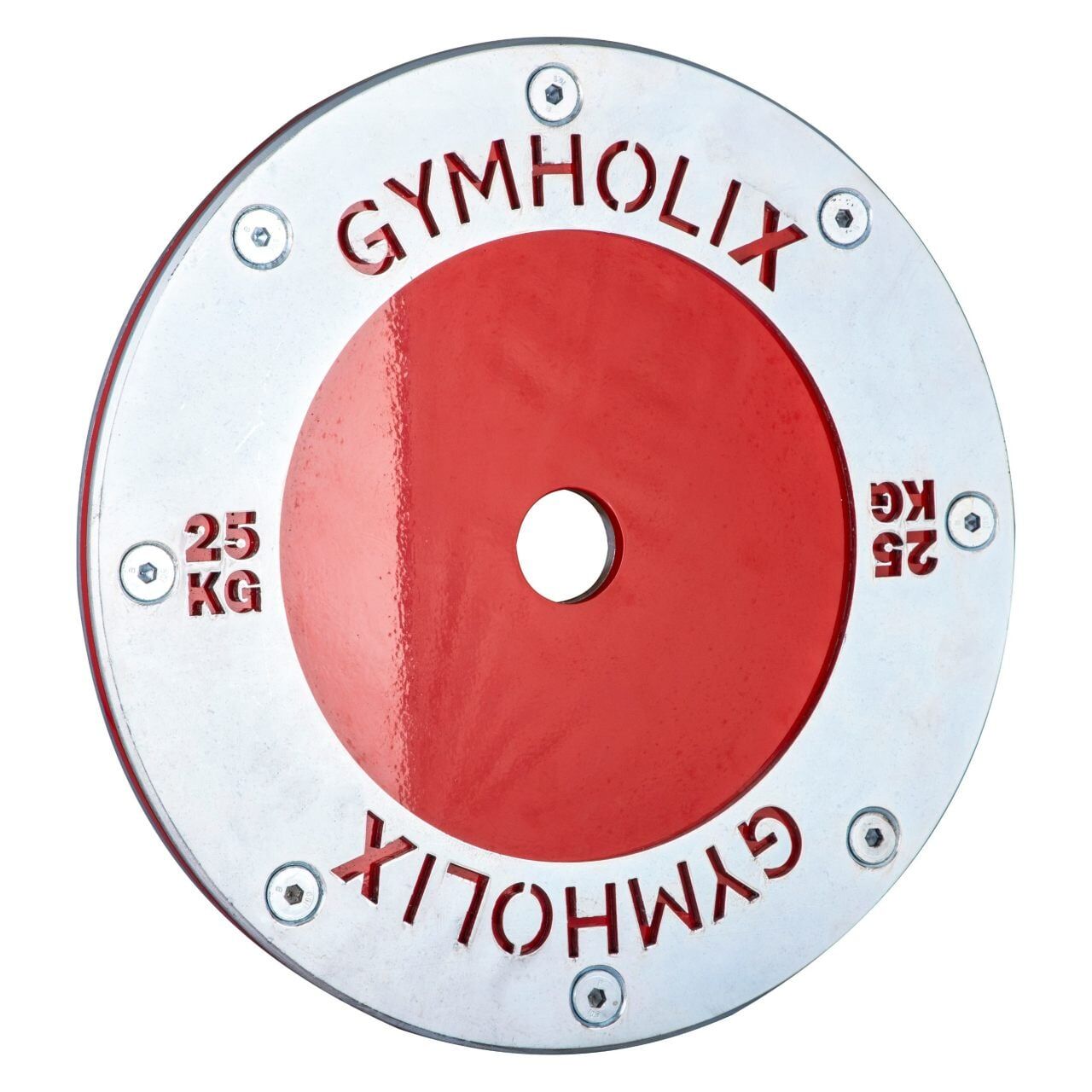 GYMHOLIX® Powerlifting Disc Plate V.2 – Metal Flanşlı Ağırlık Plakası (FGX2010) 25 KG Plaka Çift