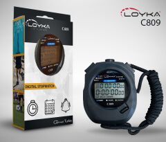 Loyka C809 Dijital El Tipi ´10 Lap Hafızalı´ Kronometre, Siyah Kronometre