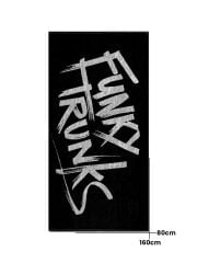 Funky Trunks Tagged Black Havlu, Antrenman & Spor Havlusu (160x80)