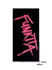 Funkita Tagged Black Havlu, Antrenman & Spor Havlusu 160x80