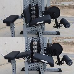 XWORKS Prone Leg Extension – Curl Combo (PLX0011) TEKSTÜRE SİYAH (RAL9005)