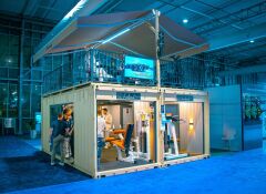 XWORKS POWER Container GEN2 Loft – Üst Kat Yaşam Alanlı Modüler Spor Konteyneri (CXXL025) FOSFORLU SARI (RAL1016)