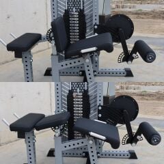 XWORKS Prone Leg Extension – Curl Combo (PLX0011) PARLAK ALÜMİNYUM (RAL830)