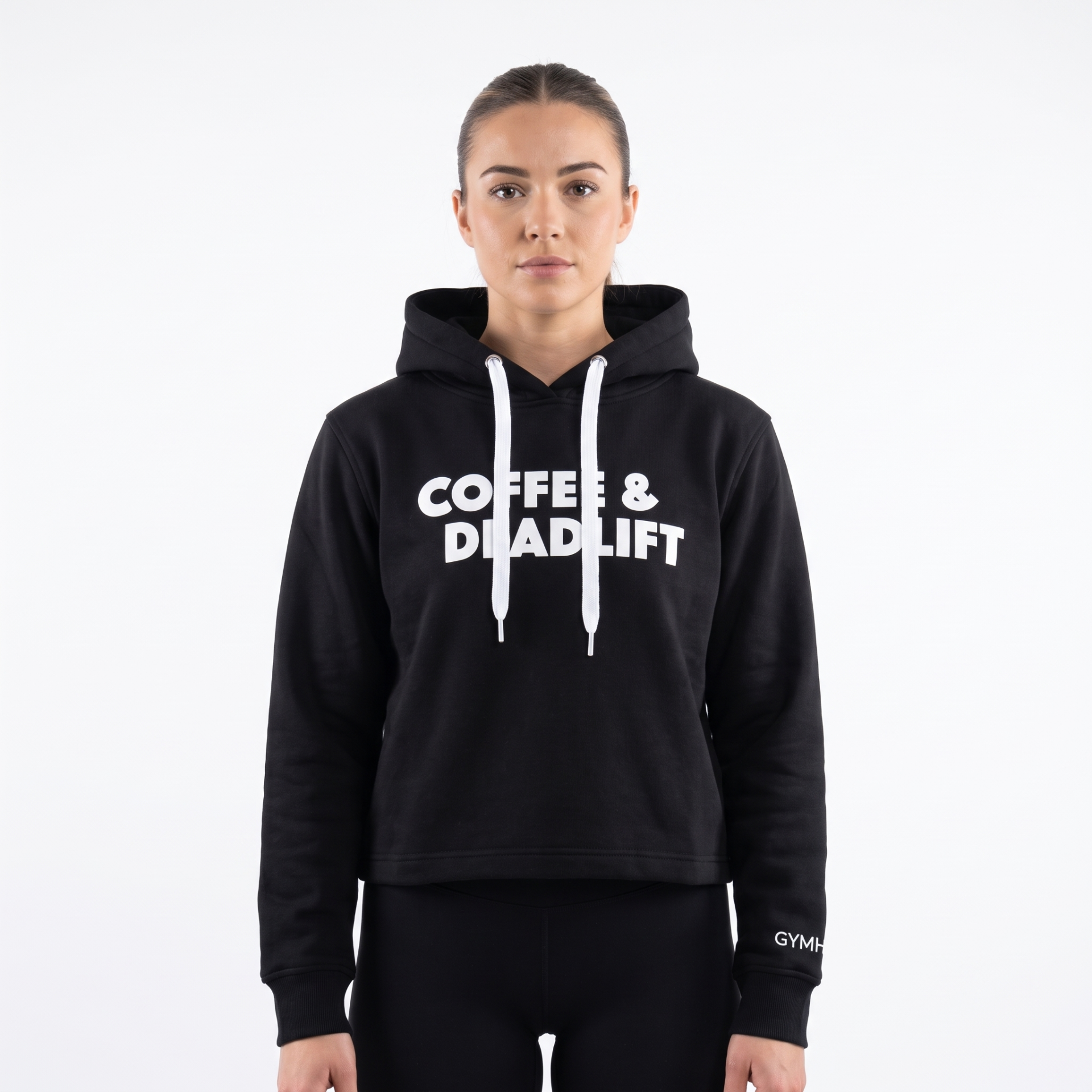 GYMHOLIX® Coffee & Deadlift Sweatshirt Crop | Fitness Lifestyle Kadın (TGH1001)