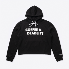 GYMHOLIX® Coffee & Deadlift Sweatshirt Crop | Fitness Lifestyle Kadın (TGH1001)