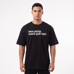 GYMHOLIX® Less Pizza, More Pull-Ups – Sporcu Tişörtü (T-Shirt) (TGX0008)