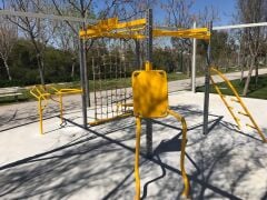 GYMHOLIX® CUBE Açık Alan Fitness İstasyonu (CGXC010) Duplex-Çift Kat Boya (Nikel alt yüzey + Boya)