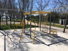 GYMHOLIX® CUBE Açık Alan Fitness İstasyonu (CGXC010) Duplex-Çift Kat Boya (Nikel alt yüzey + Boya)
