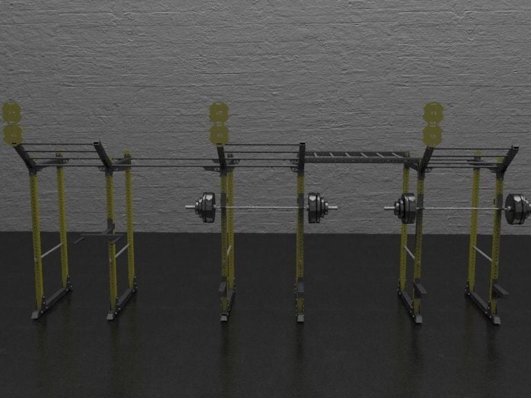 GYMHOLIX® Kafes 3 İstasyon – 6 Rack / 12 Bacak Profesyonel Rig Sistemi (FGX0100)