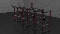 GYMHOLIX® Kafes 3 İstasyon – 6 Rack / 12 Bacak Profesyonel Rig Sistemi