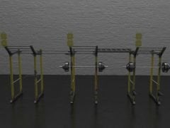 GYMHOLIX® Kafes 3 İstasyon – 6 Rack / 12 Bacak Profesyonel Rig Sistemi