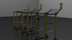 GYMHOLIX® Kafes 3 İstasyon – 6 Rack / 12 Bacak Profesyonel Rig Sistemi
